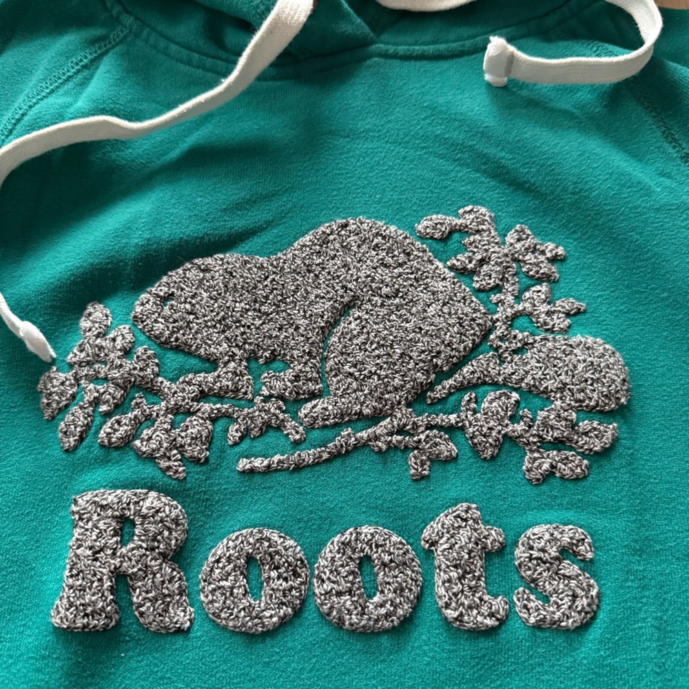 Roots Kanga Classic Hoodie in Green Women’s Size XS - Picture 3 of 11